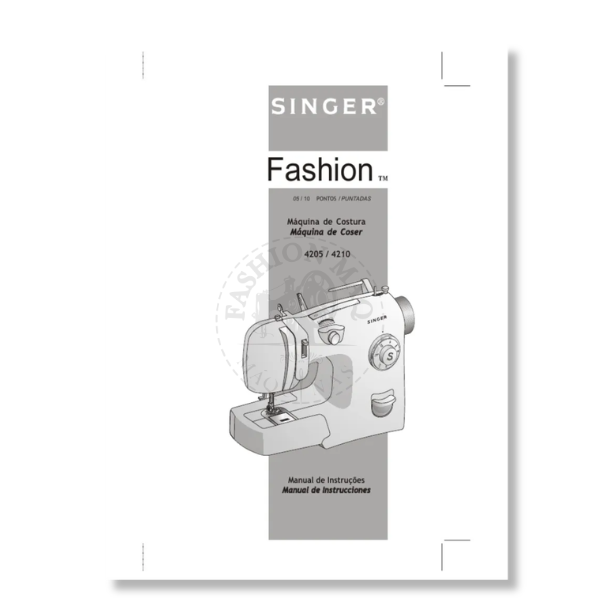 Manual de Máquina de Costura Doméstica Singer Fashion 4205 / 4210