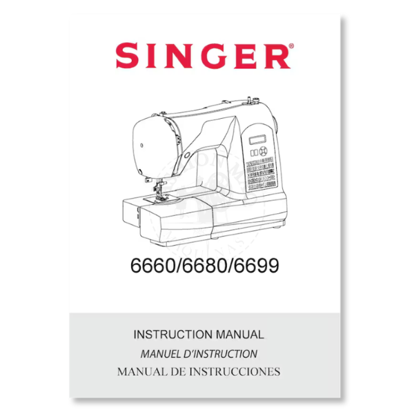 Manual de Máquina de Costura Doméstica Singer 6660 / 6680 / 6699 Original