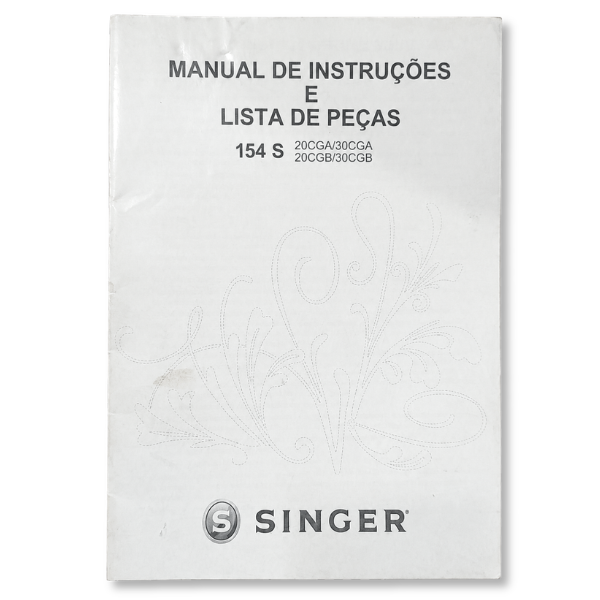 Manual de Máquina de Costura Reta Industrial Singer Máquina Singer 154S Eletrônica Original