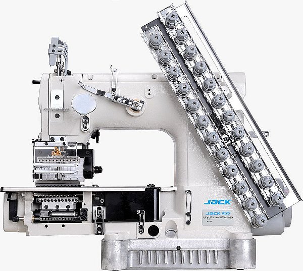 Máquina de Costura Industrial Elastiqueira Jack Cilíndrica 12 Agulhas 8009 220v - Essencial