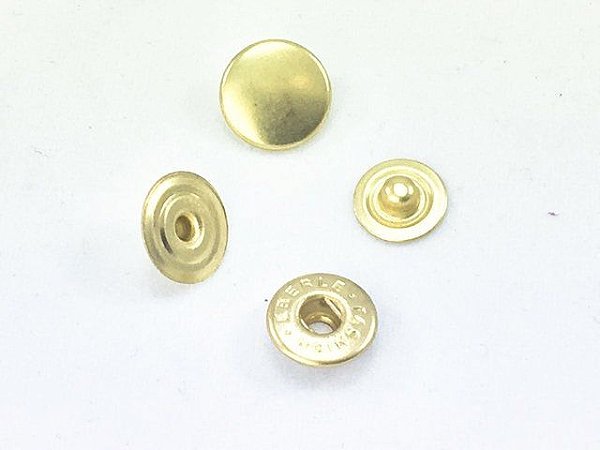 Botão Colchete 14 Dourado C/50un