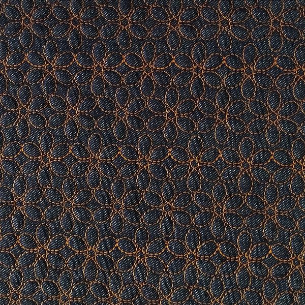 Jeans Matelassê Flor Caramelo 50cm x 1,40mt