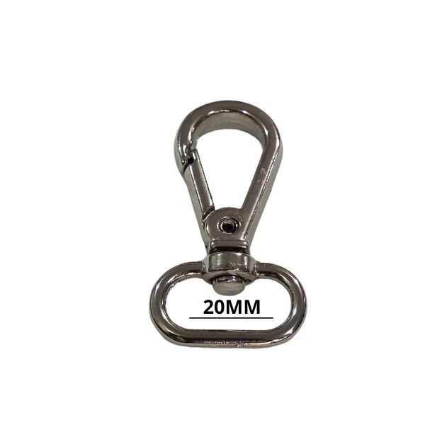 Mosquetão 20mm Niquelado