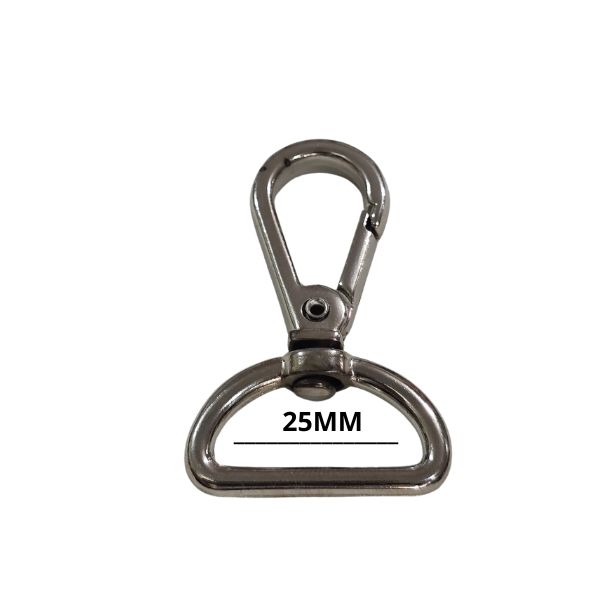 Mosquetão 25mm Niquelado