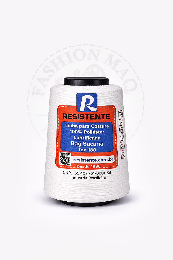 Linha Sacaria Resistente 000 Branca Tex 180 100% Poliéster Lubrificada para Costura de Sacos