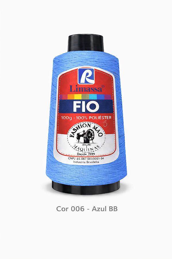 Fio Resistente Cor 006 Azul 100g Marca Resistente 100% Poliéster