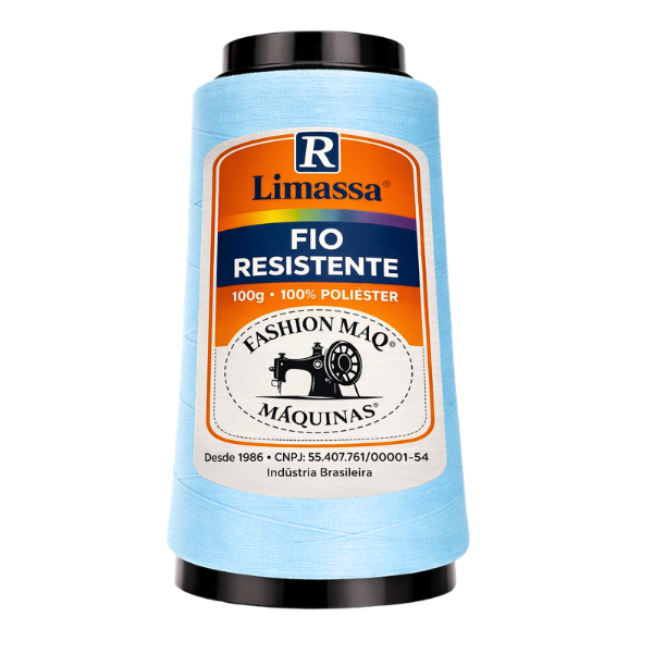 Fio Resistente Cor 006 Azul Bebe 100g Marca Resistente 100% Poliéster