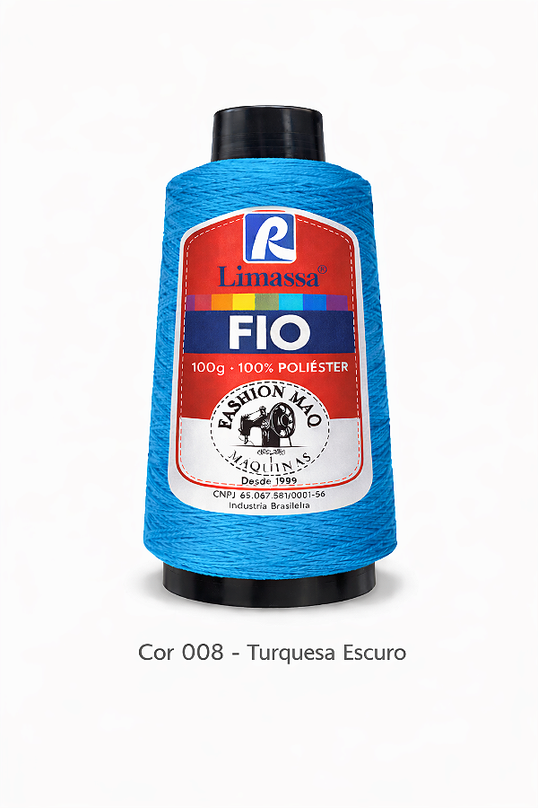 Fio Resistente Cor 008 Turquesa Escuro 100g Marca Resistente 100% Poliéster#