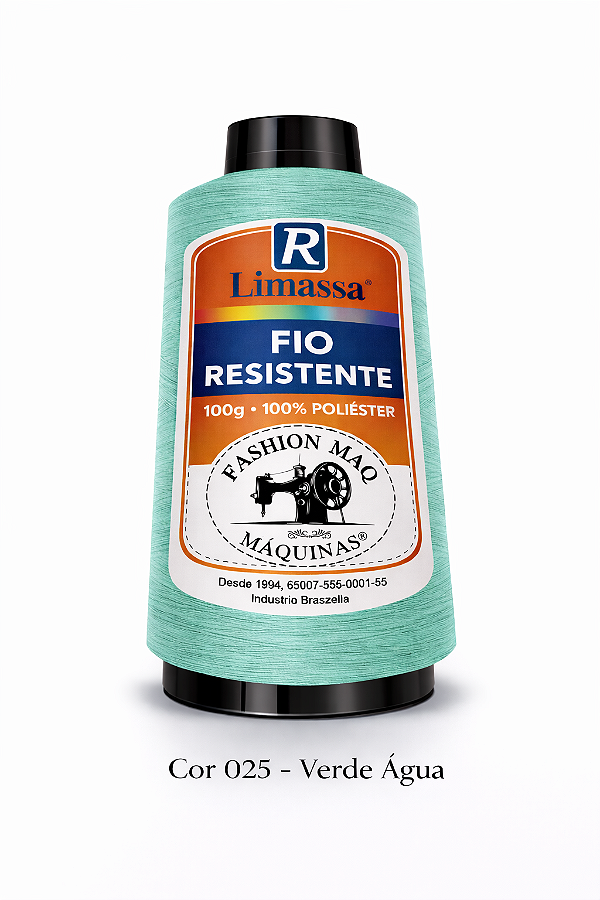 Fio Resistente Cor 025 Verde Agua 100g Marca Resistente 100% Poliéster#