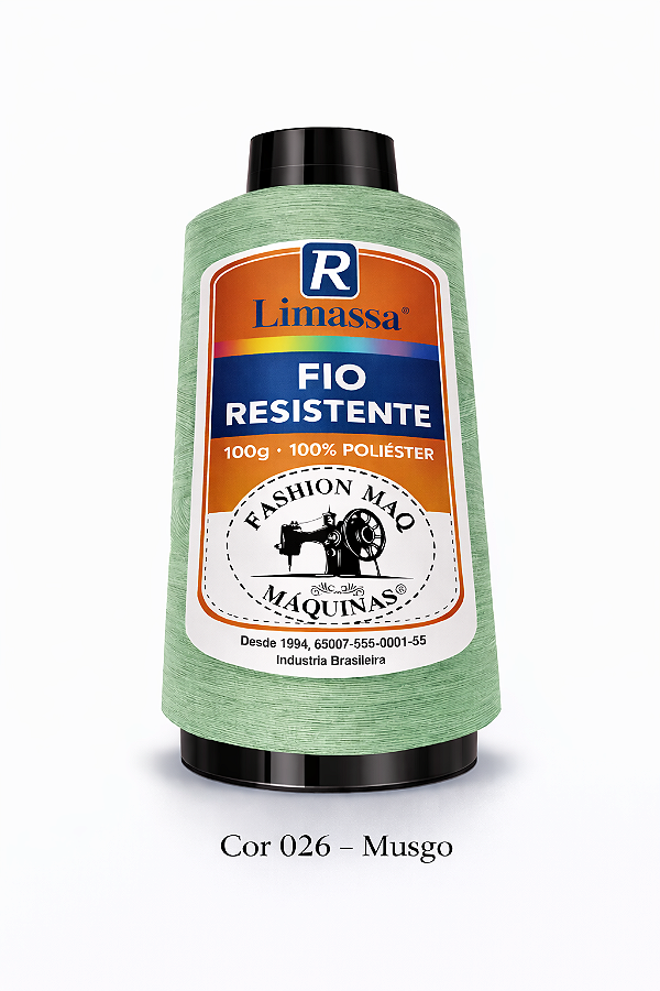 Fio Resistente Cor 026 Verde Farda 100g Marca Resistente 100% Poliéster