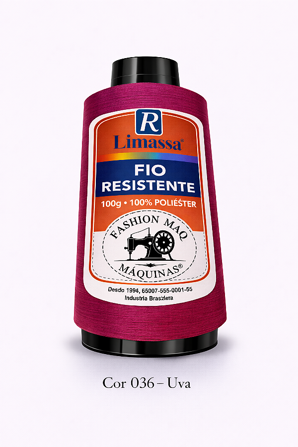 Fio Resistente Cor 036 Uva 100g Marca Resistente 100% Poliéster
