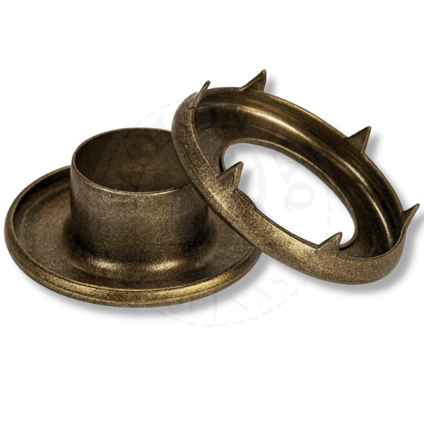 Ilhós Nº5 com Garra Alumínio - Cor Ouro Velho 6 Unidades