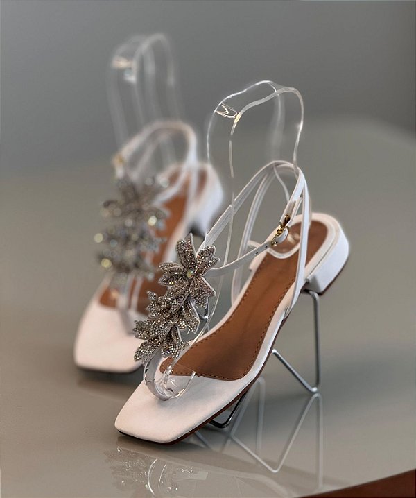SANDALIA FLOR TRIPLA STRASS
