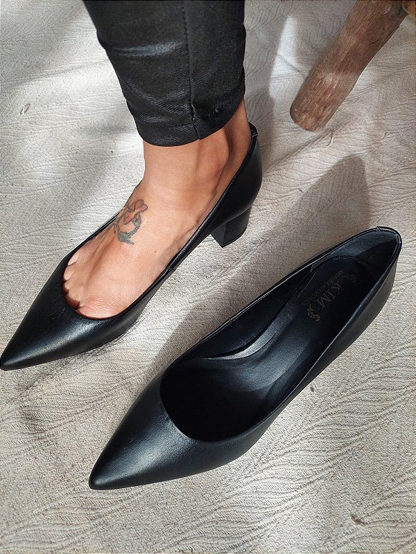 SCARPIN JULIA PRETO SALTO 5CM