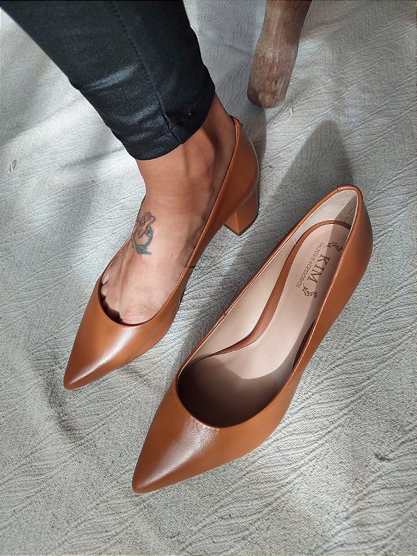 SCARPIN JULIA CARAMELO SALTO 5CM