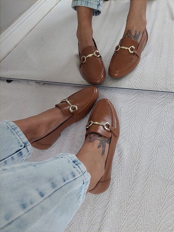 LOAFER GRAZY CARAMELO COURO