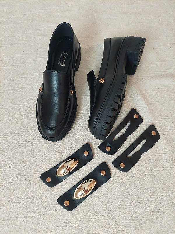 MOCASSIM ESTRELA TRATORADO COURO