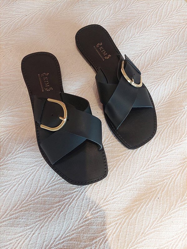 RASTEIRINHA X COURO PRETO COM FIVELA