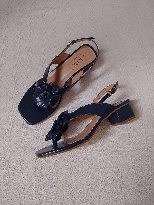 SANDALIA MAVI COURO AZUL MARINHO