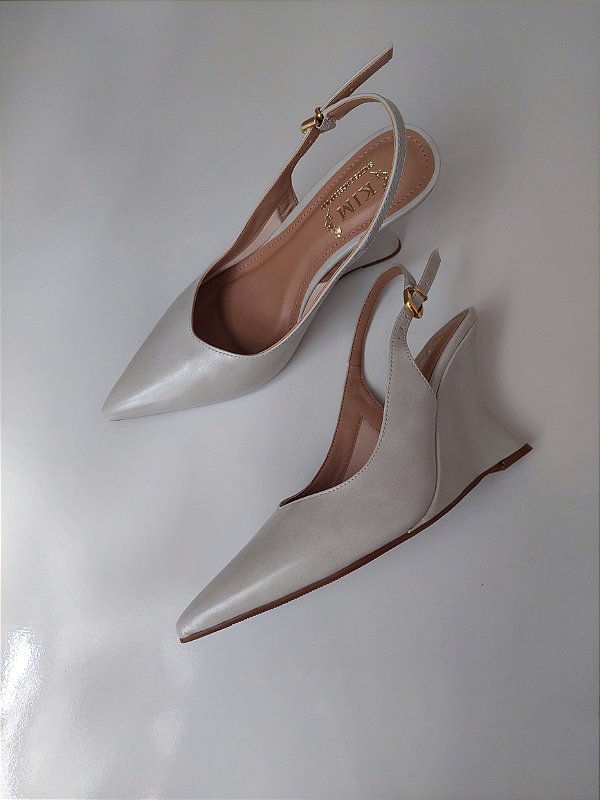 SCARPIN SLINGBACK CAMÉLIA OFF WHITE