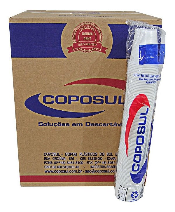 Caixa de Copo 180ML Coposul 2500 Unid