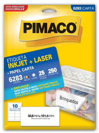 Etiqueta Ink-Jet 6283 Carta 50,8X101,6  PIMACO