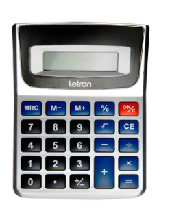 Calculadora de Mesa 8 Dígitos Prata Letron