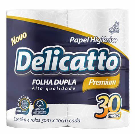 Papel Higiênico 4 Rolos Folha Dupla - Delicatto