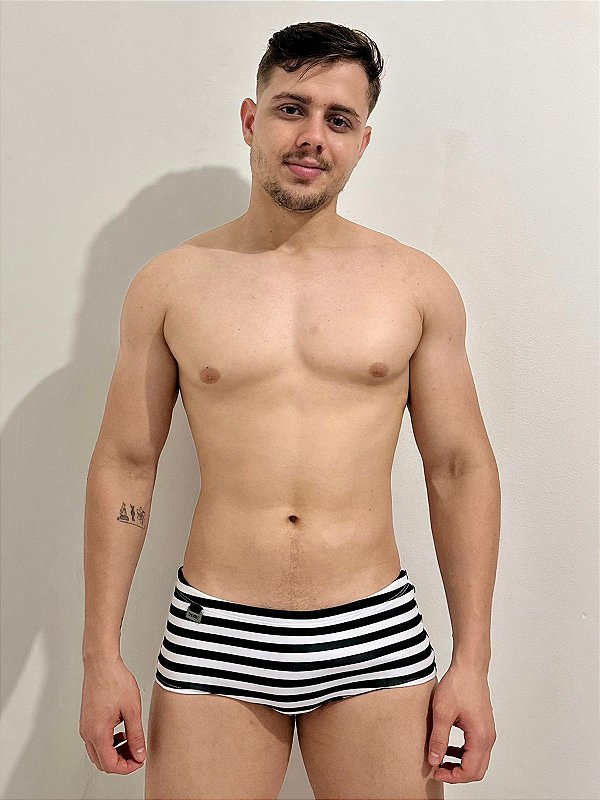 Sunga Tradicional Listrada Preta MenF5