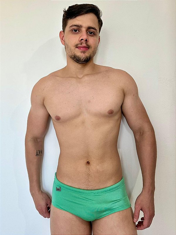 Sunga Tradicional Lisa Verde Resinada MenF5