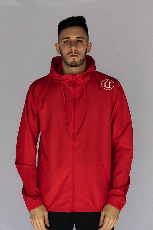 Jaqueta BTB Capuz Windbreaker - Vermelho