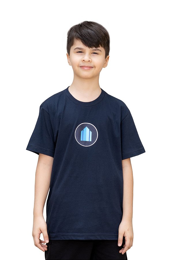 Camiseta Infantil Logo Basic Azul Marinho