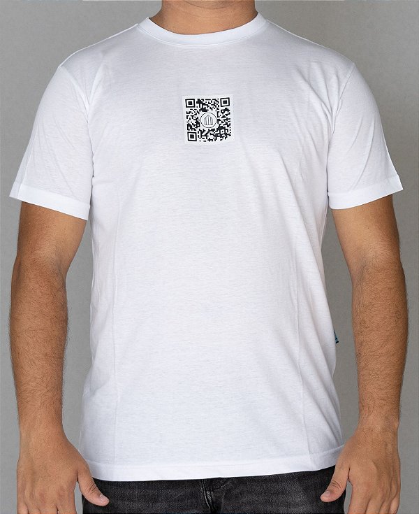 Camiseta BTB QRcode Branca Malha Fio 40