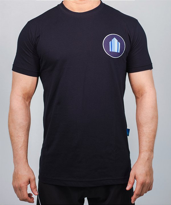 Camiseta Preta Malha Fio 30 Born Basic Side