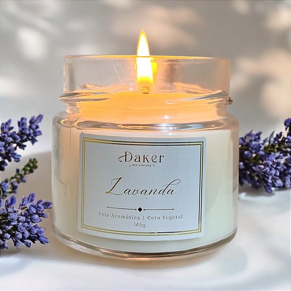 Vela Aromática Lavanda 145g - Daker Aromas