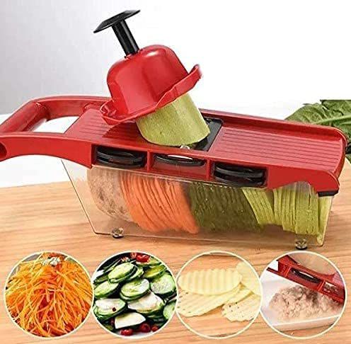 Mandoline Slicer Nicer Fatiador Cortador de Legumes 6 Em 1