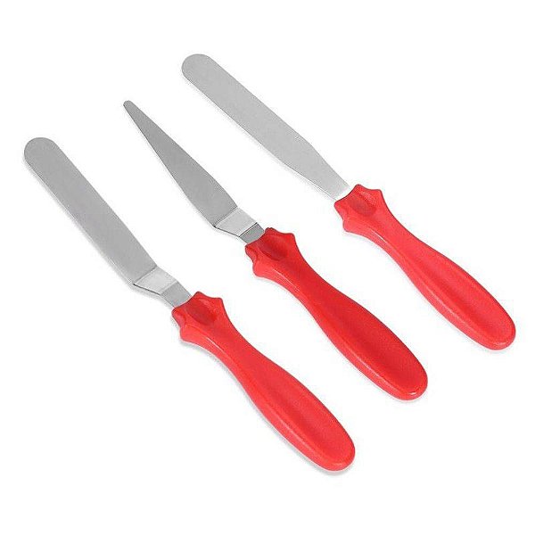 Kit Espátulas de Confeitar 3 pçs