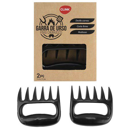 Garra de Urso Plastica p/ Churrasco - 2 pcs 11x10,5 cm