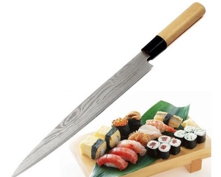 Faca Modelo Japonesa Yanagiba para Sushi Peixe 8"