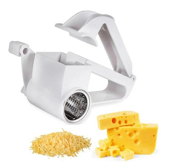 Ralador de Queijo Giratório Manual Com Manivela