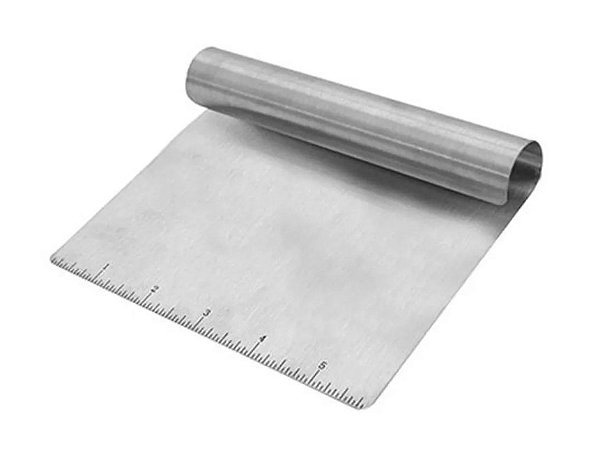 Espátula Raspador De Massa Com Cabo Tubular Inox 15cm