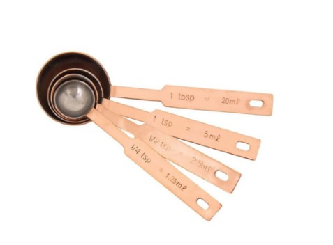 Colheres Medidoras Rose Gold Inox
