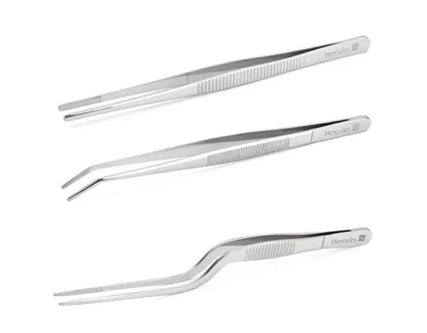 Kit 3 Pinças Culinárias Profissional Aço Inox