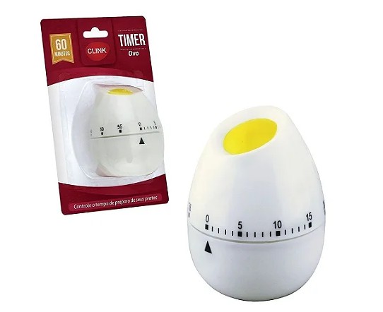 Timer Para Cozinha Formato Ovo 60 Minutos
