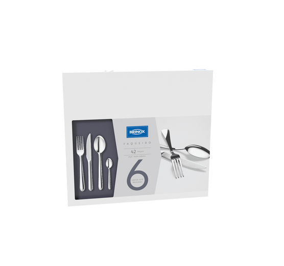 Faqueiro Inox 42 Pçs Lyon Brinox