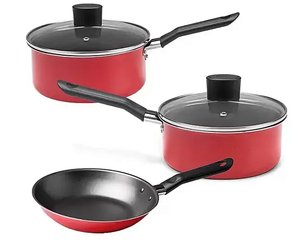 Jogo de Panelas 3pcs Garlic Vermelho Brinox