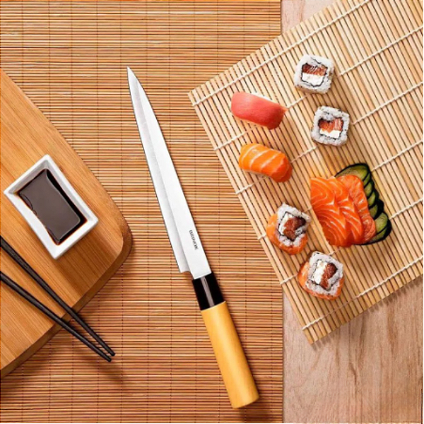 Faca Para Sushi Yanagiba Brinox Samurai 8 1/2'' 34 cm Aço Inox