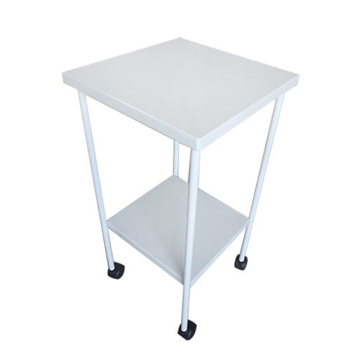 MESA AUXILIAR 40X40 COM RODIZIO (PINTADA)