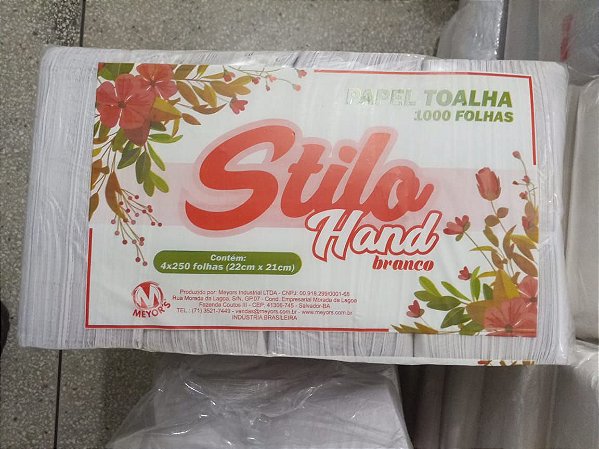 PAPEL TOALHA STILO 1000 FLS BRANCO
