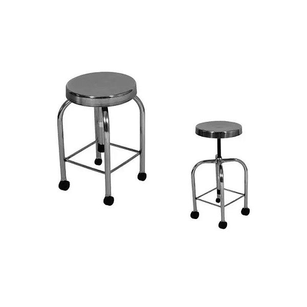 MOCHO/ BANCO GIR. TOTALMENTE INOX C ROD. S-8056-B